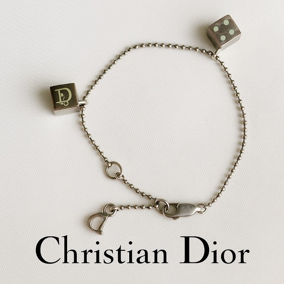 CHRISTIAN DIOR | Vintage Dice Charm Bracelet | Y2K Galliano Era - Picture 1 of 8